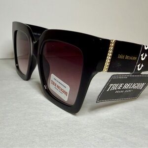 True Religion Glossy Black Sunglasses